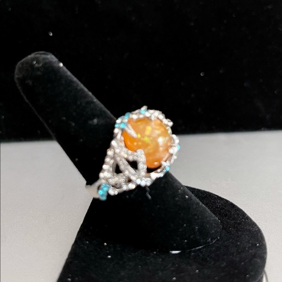 Cluster Natural Orange Fire Opal Stone. - Picture 2 of 2